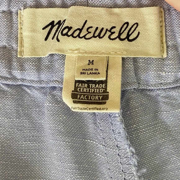 Madewell Linen Blend Track Trouser Pants Light Blue Size M - Picture 9 of 16